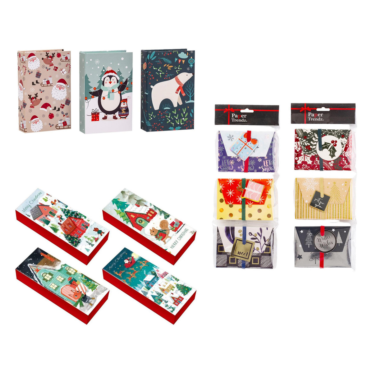 Image des boîtes de cartes cadeaux de Noël Image des boîtes de cartes cadeaux de Noël