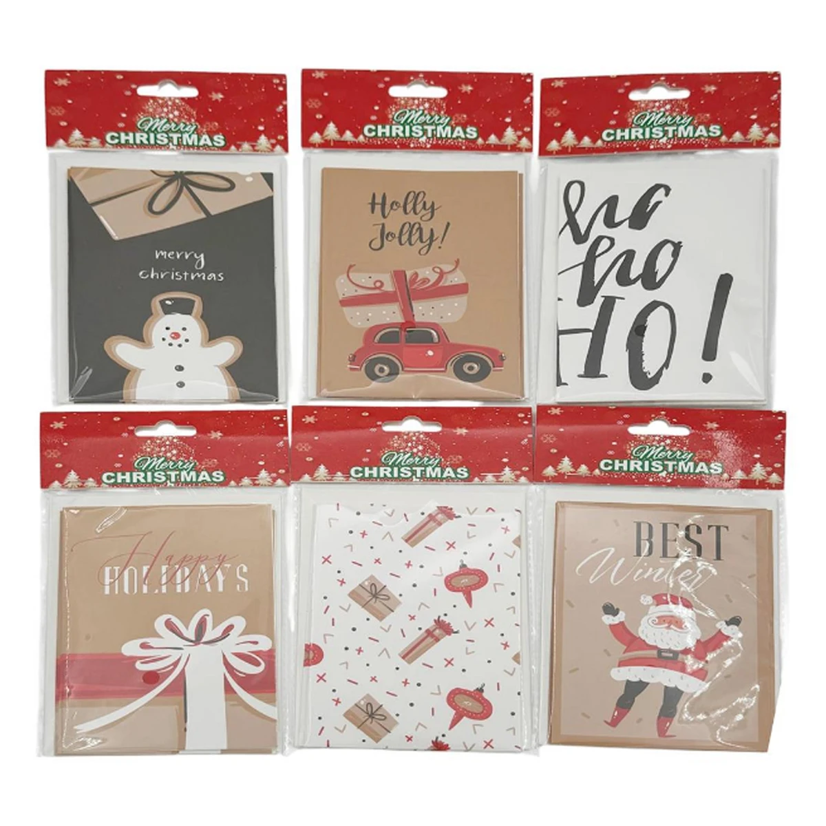 Folded Gift Cards & Envelopes - 6 Packs