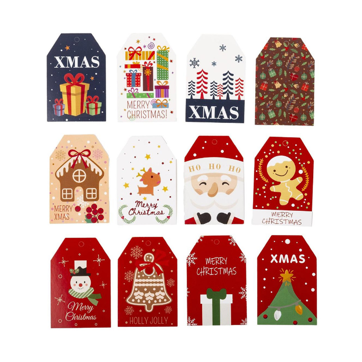 Christmas Luggage Tags w/Twine & Jute String