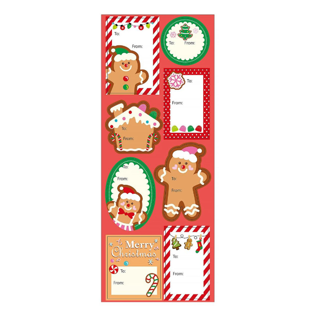Gingerbread Gift Tag Stickers