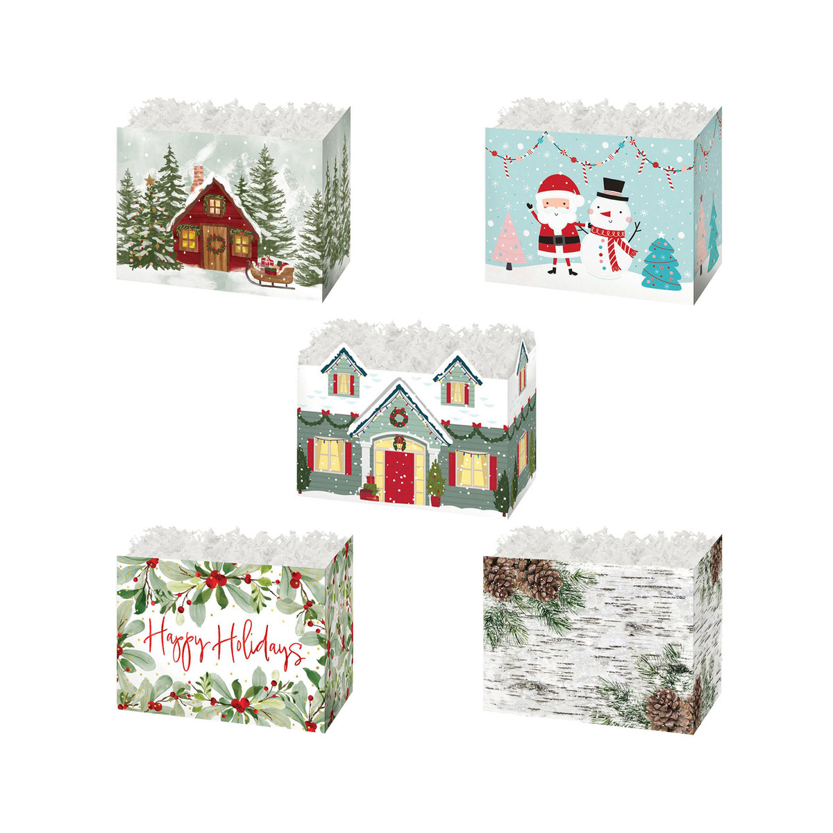 Christmas Basket Boxes - 7 x 4 x 5" Christmas Basket Boxes - 7 x 4 x 5"