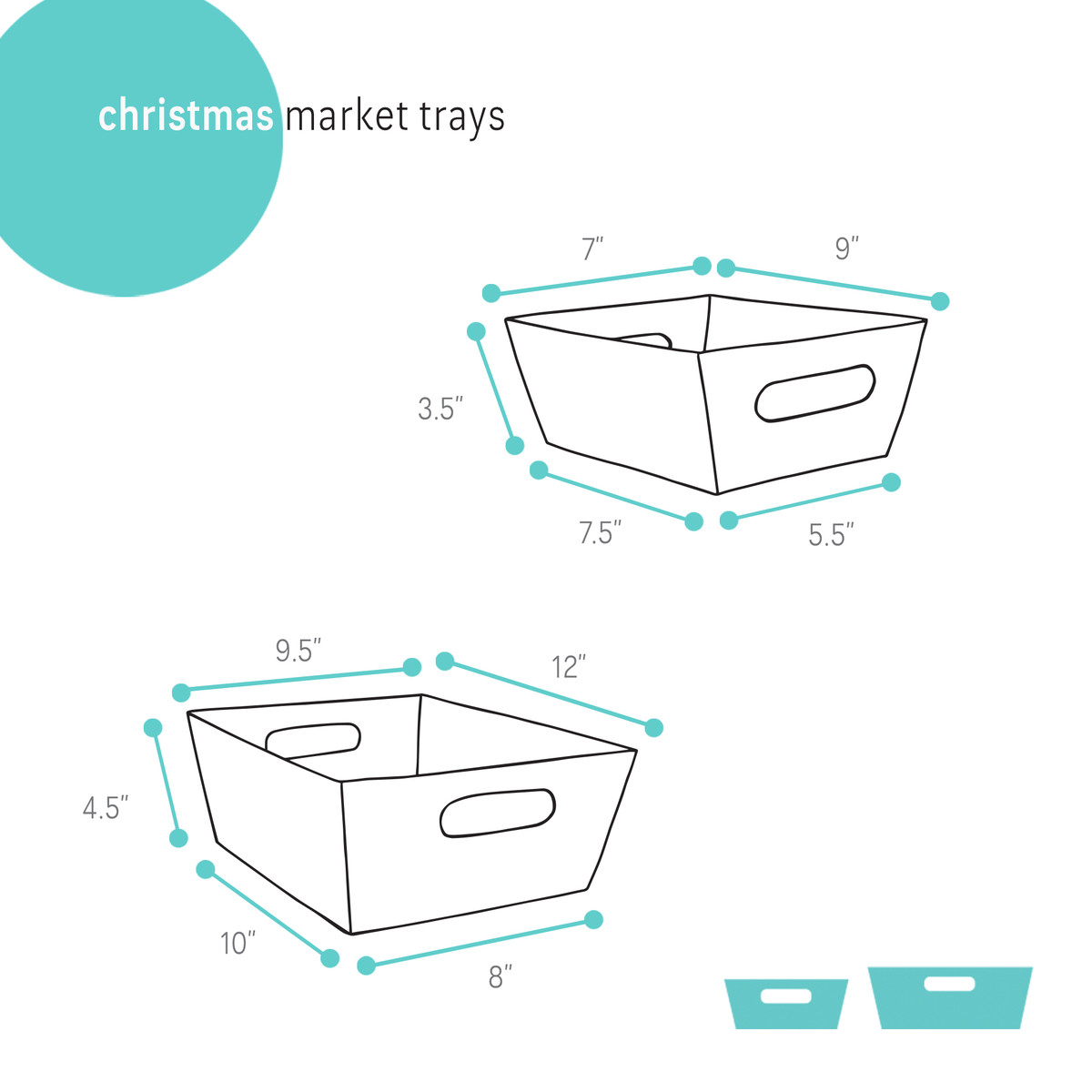Vintage Ornaments - 12 x 9.5 x 4.5in.