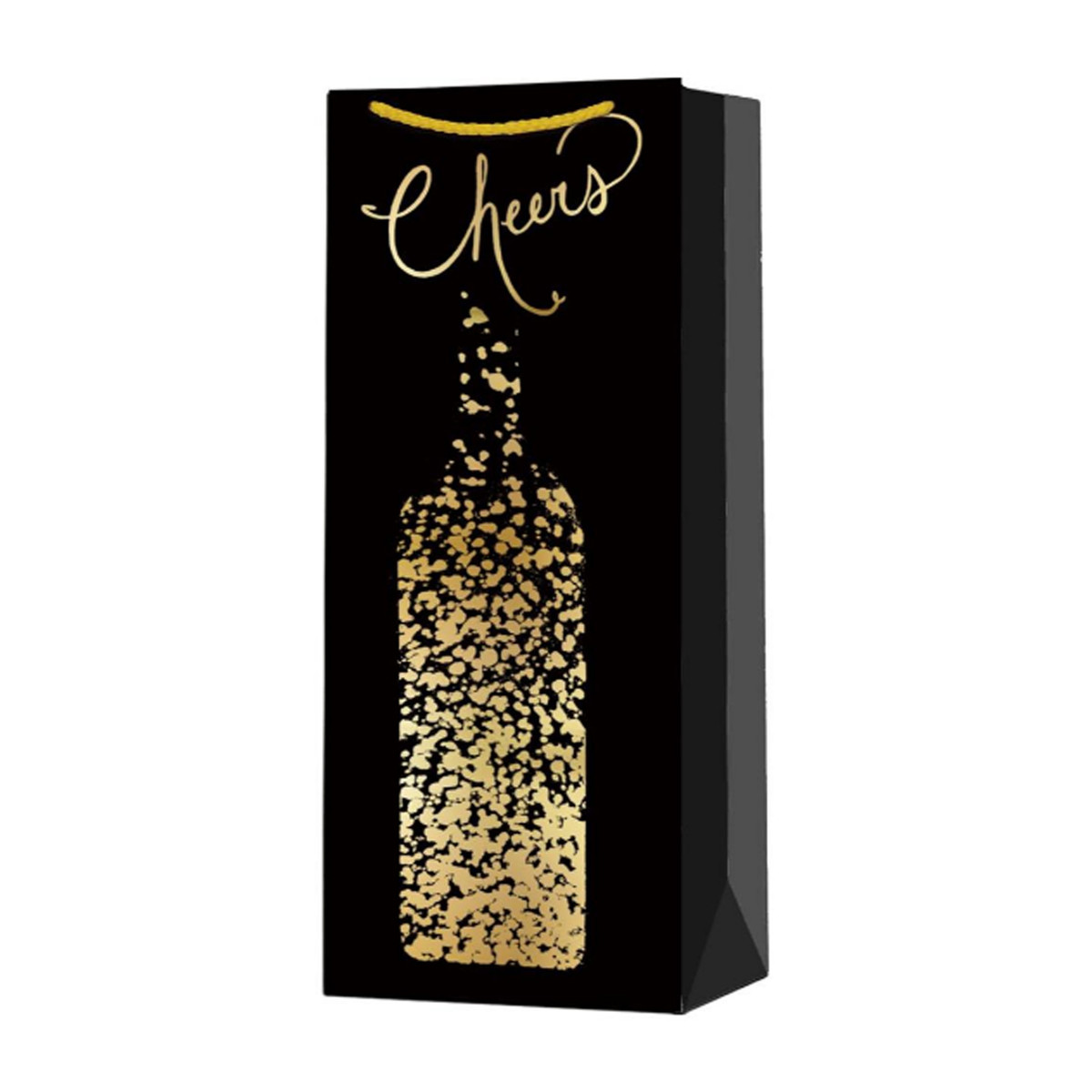 Image of Black & Gold Cheers Wine Bags