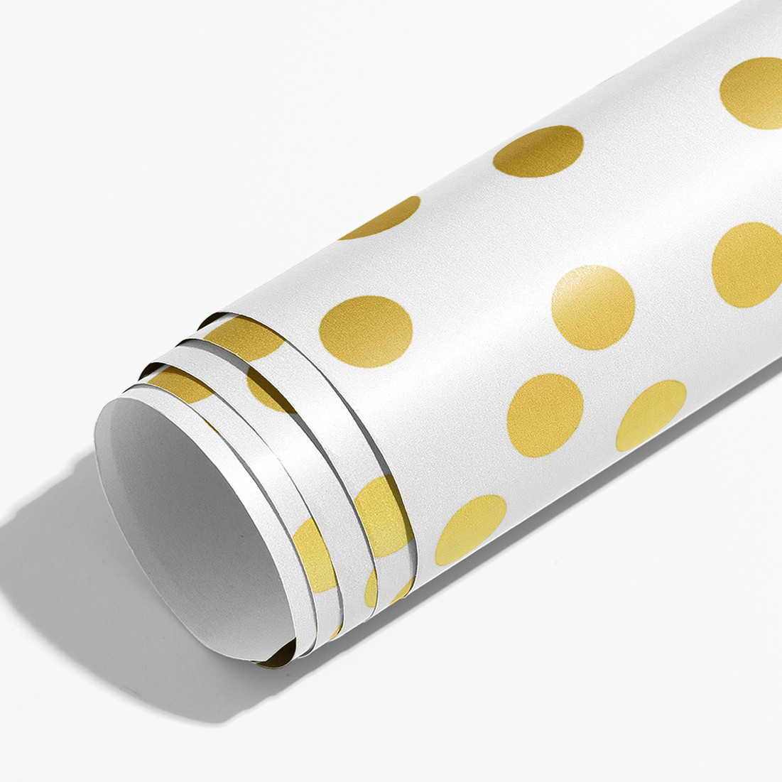 White & Gold Dots on Matte Paper