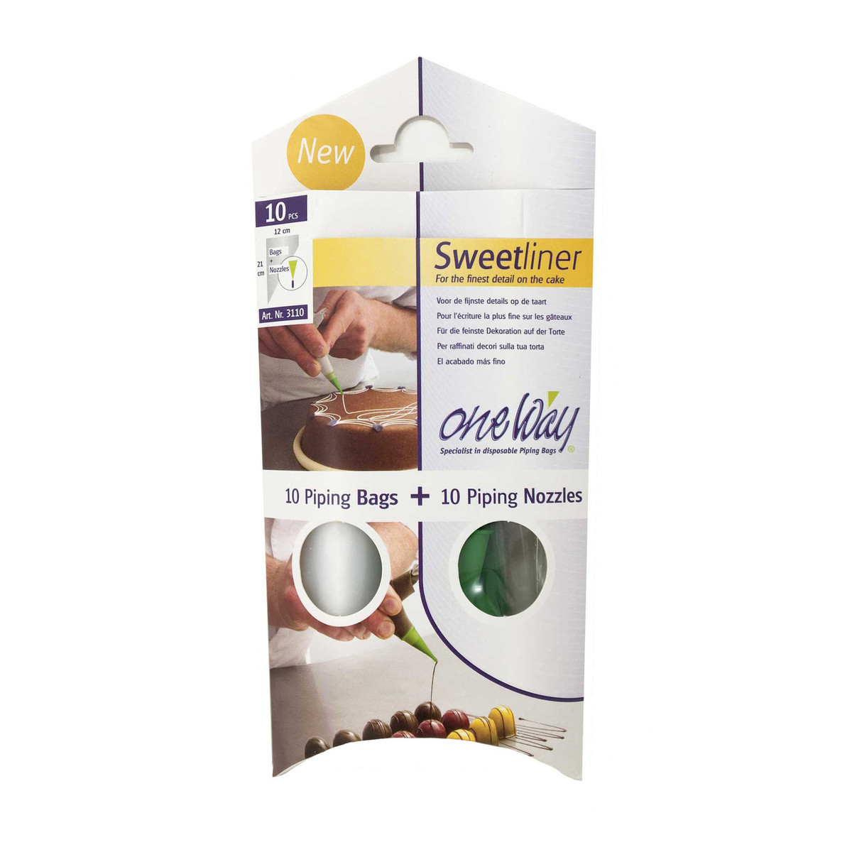Image of Clear Piping Bags & Nozzle Set