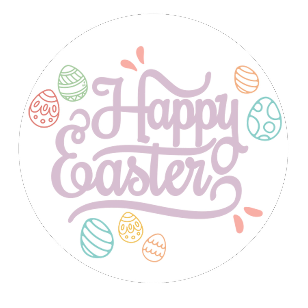 Happy Easter Eggs - 1.5in.