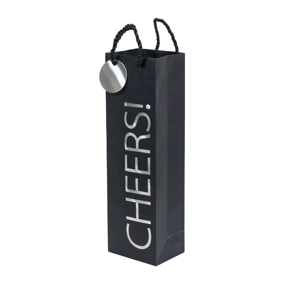 Image of Black Cheers Wine Bags