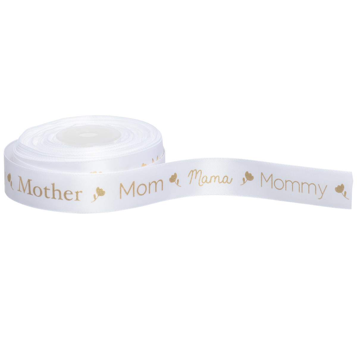 White - 7/8in x 25yd

White/Gold