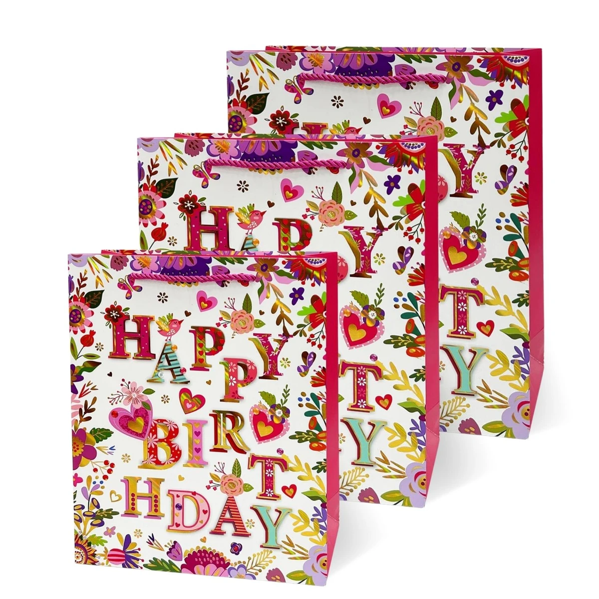 Image of Birthday Hearts Gift Bags