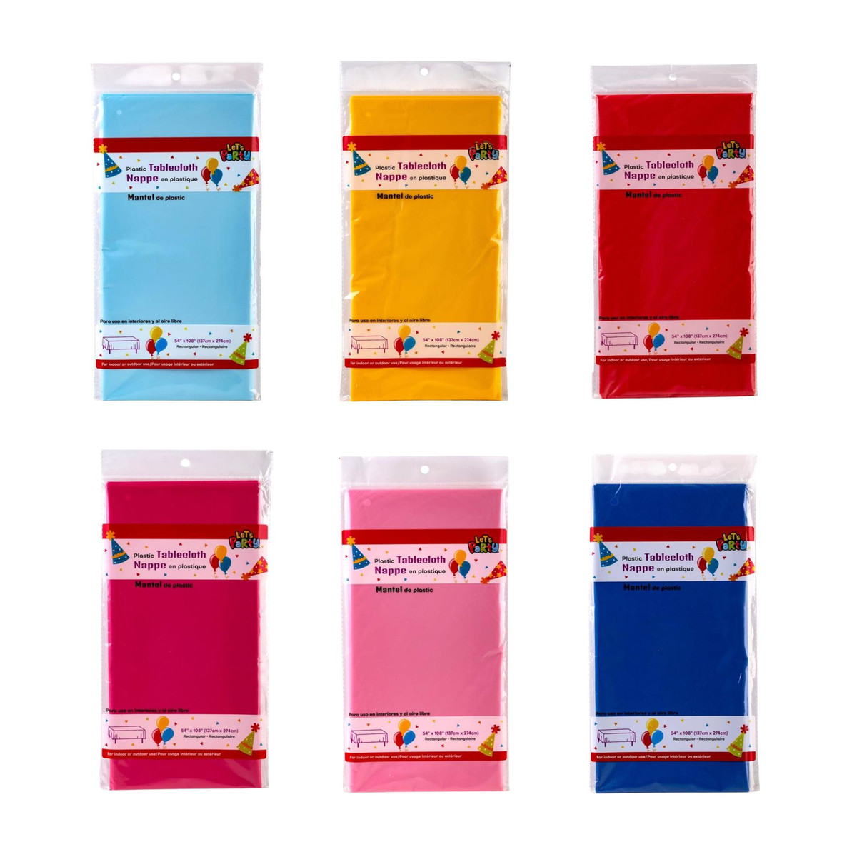 Image of Colour Plastic Tablecloths