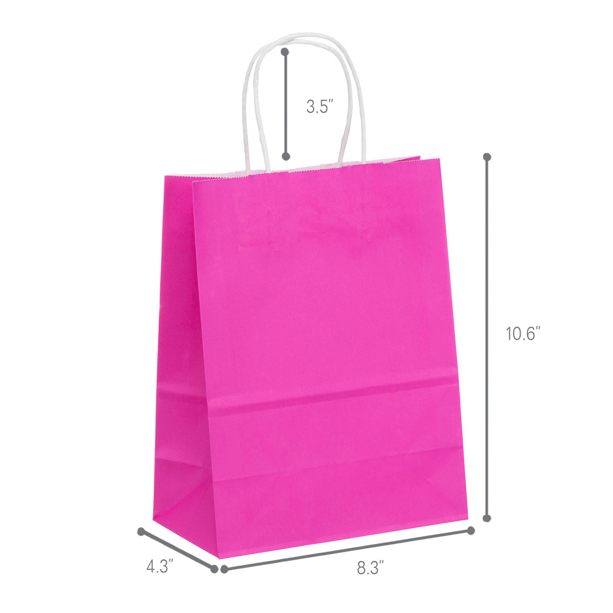 Rose vif - 8.3 x 4.3 x 10.6in.