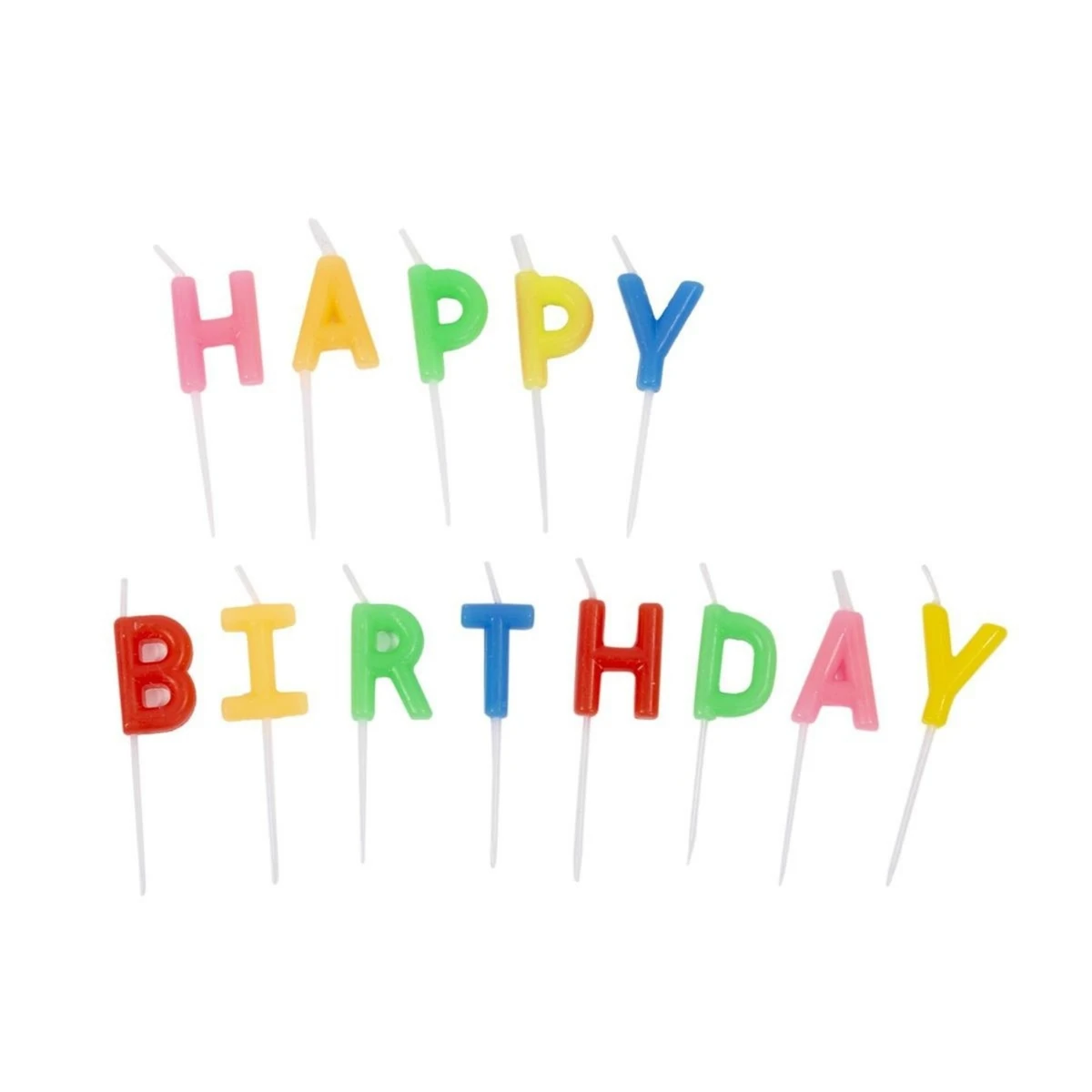 Image of Rainbow Happy Birthday Candle Set