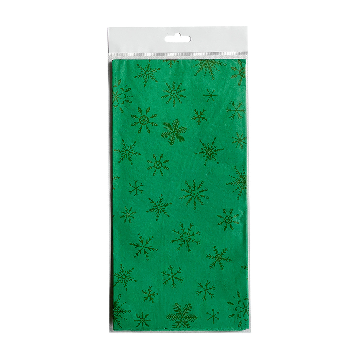 Green with Gold Snowflakes