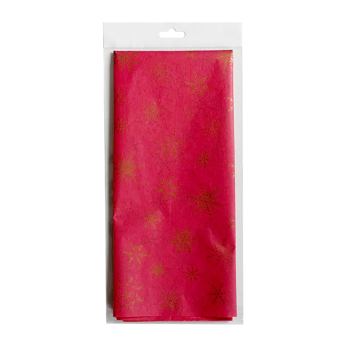 Red with Gold Snowflakes