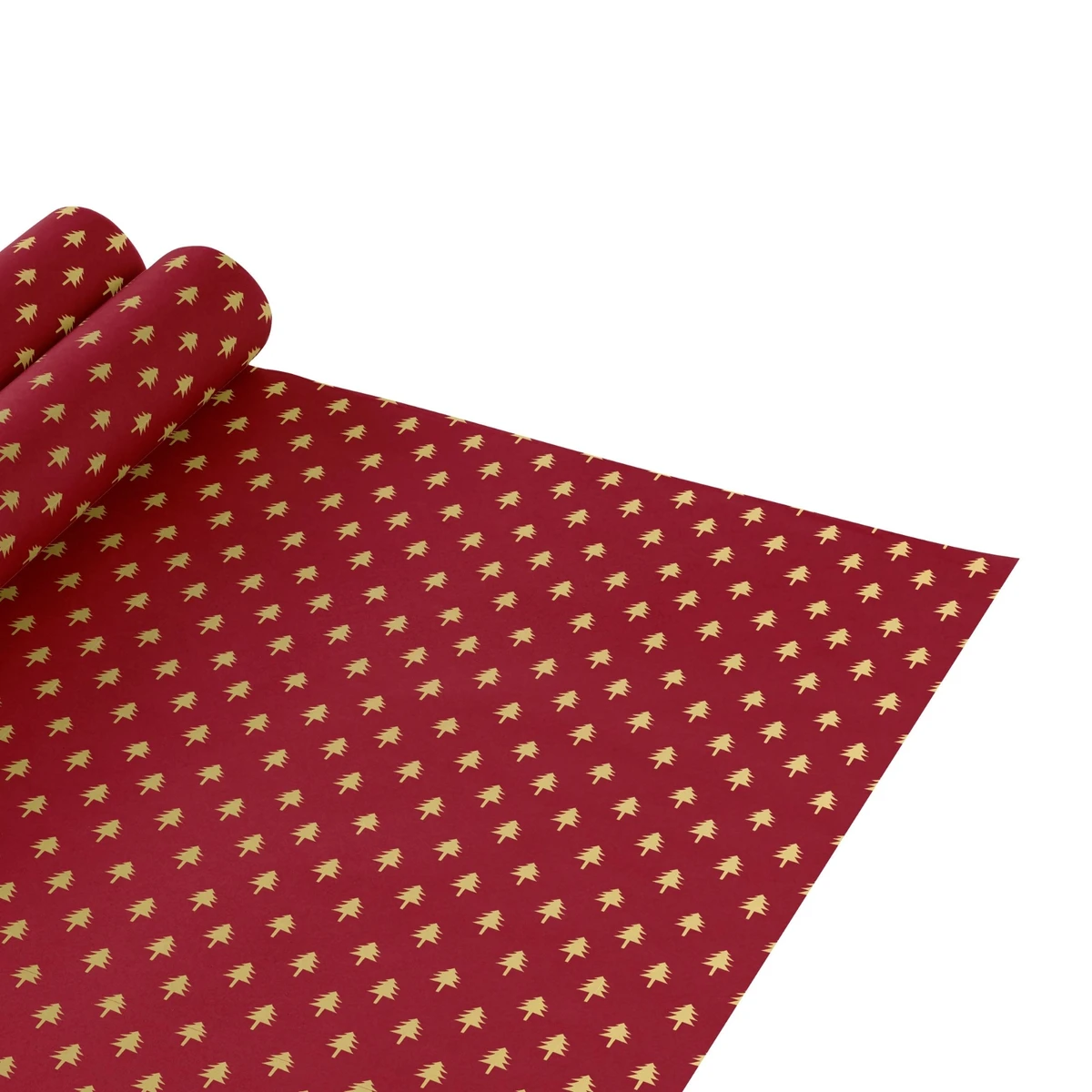 Ruby Red with Gold Trees