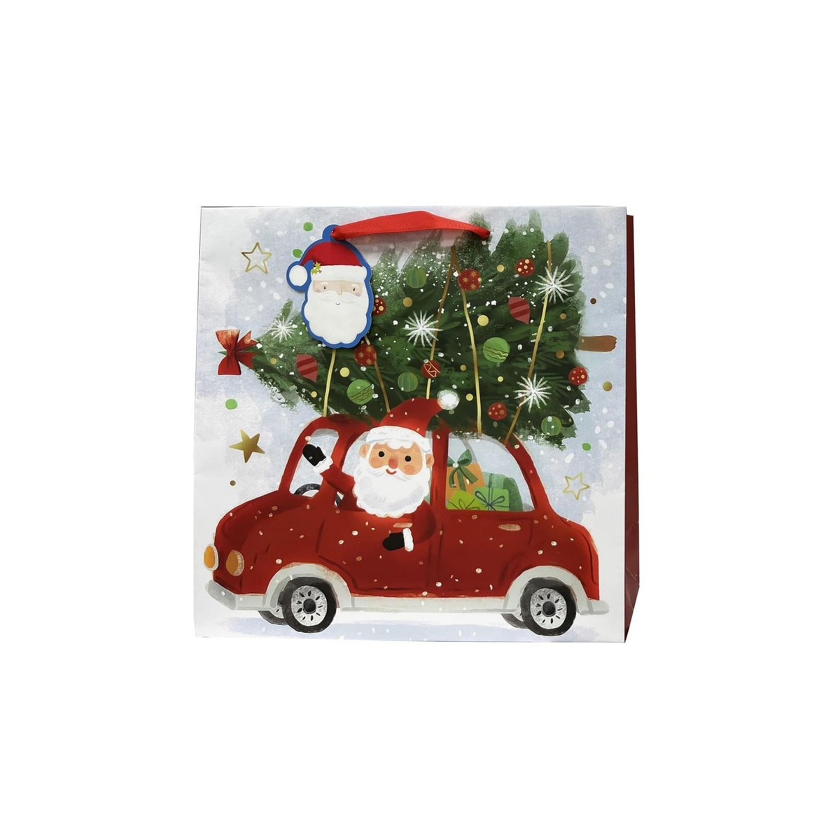 Santa Car Square - 11 x 11 x 4in.
