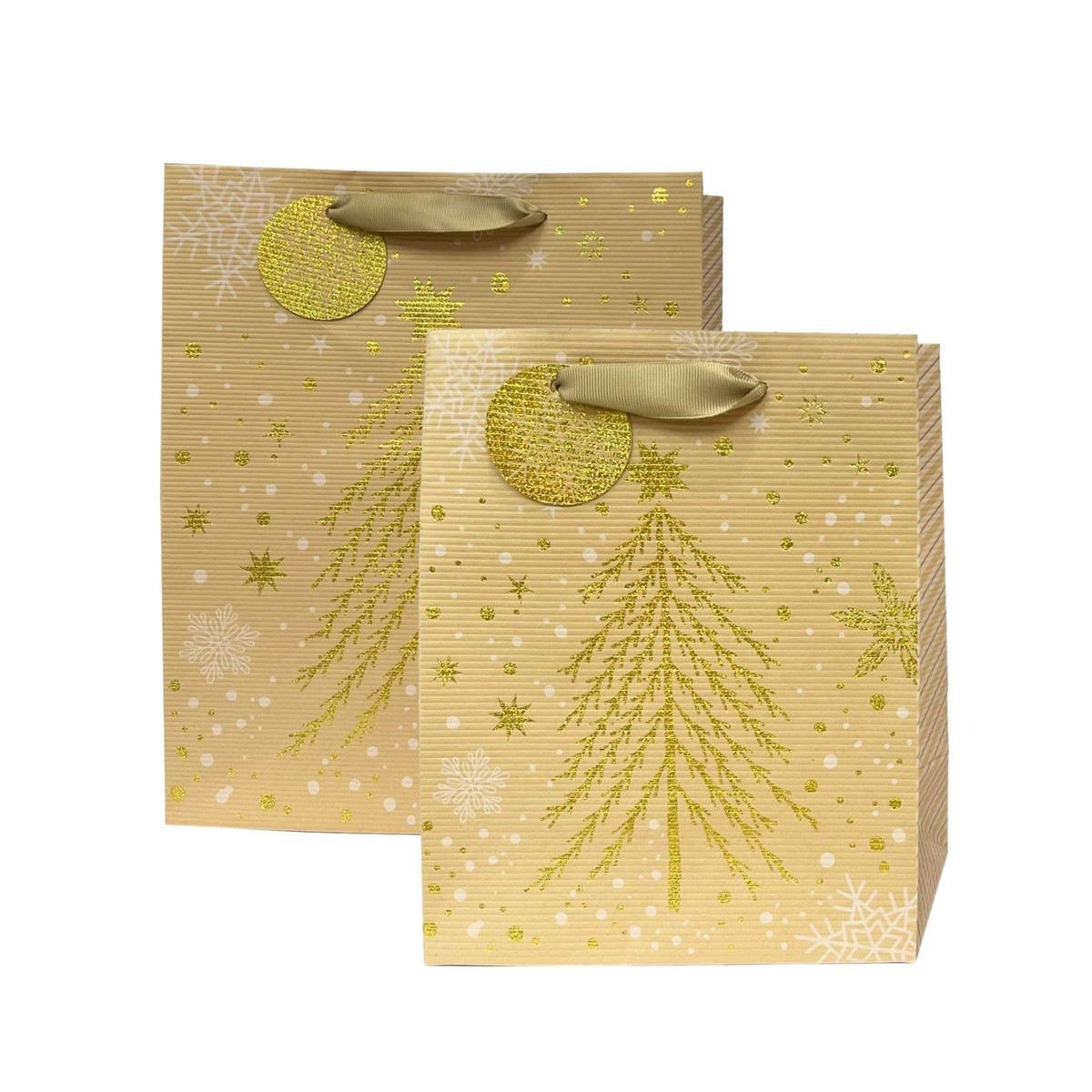 Image of Gold Tree Christmas Gift Bags