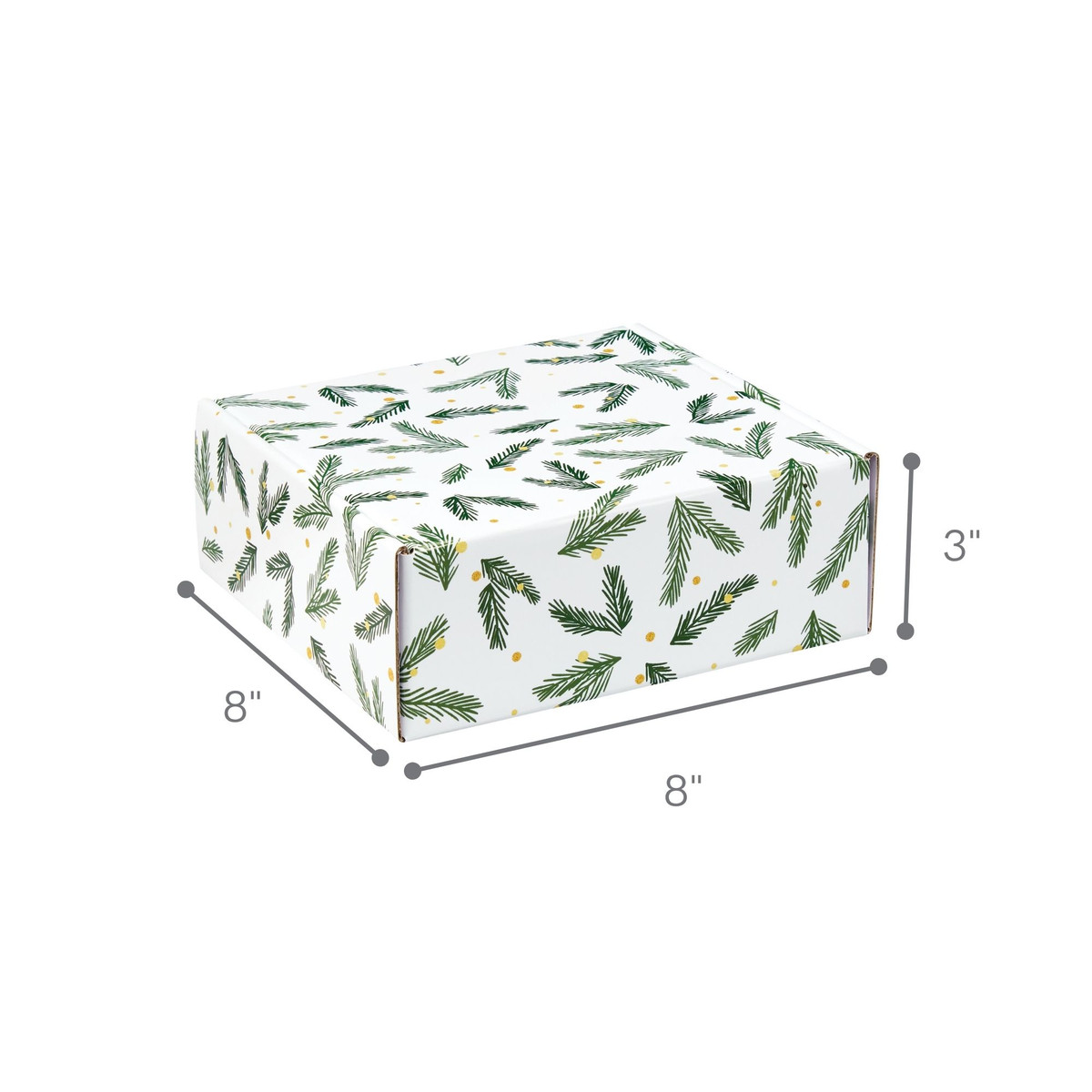 Holly Jolly - 8 x 8 x 3in.