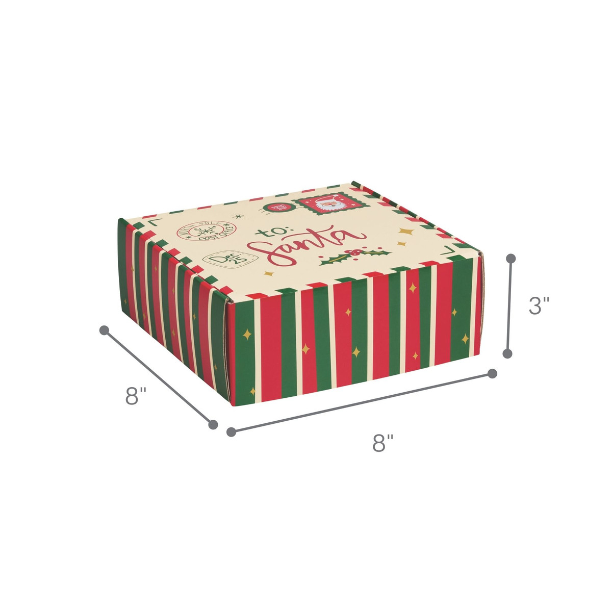 Letters to Santa - 8 x 8 x 3in.