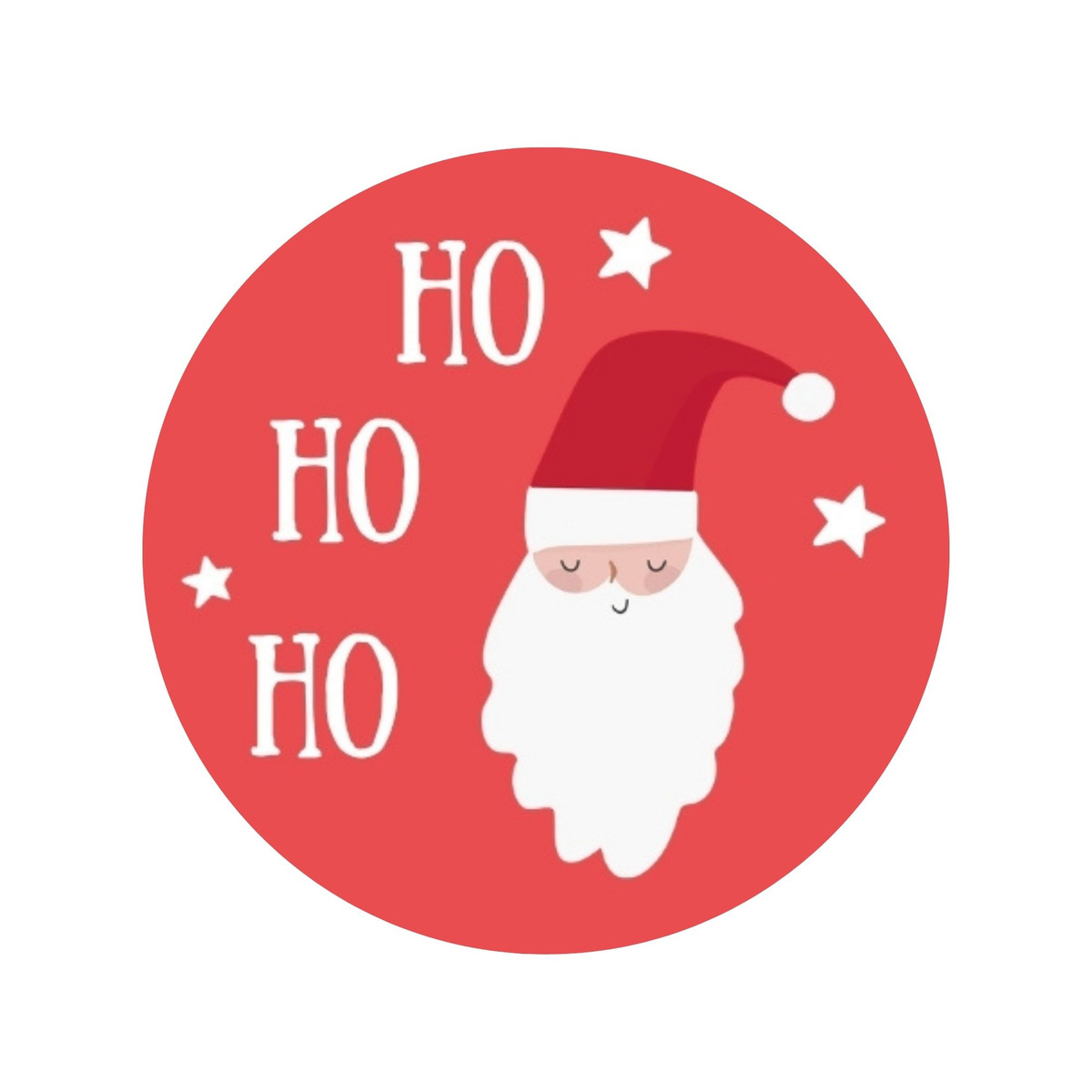 Red Ho Ho Ho Santa - 1.5in - 30pk