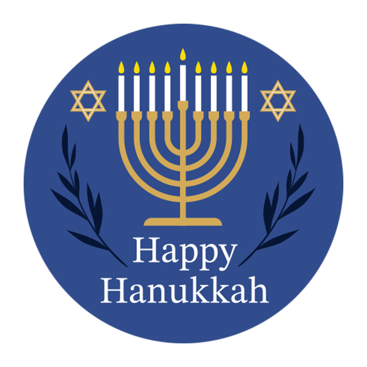 1.5in. Blue Menorah