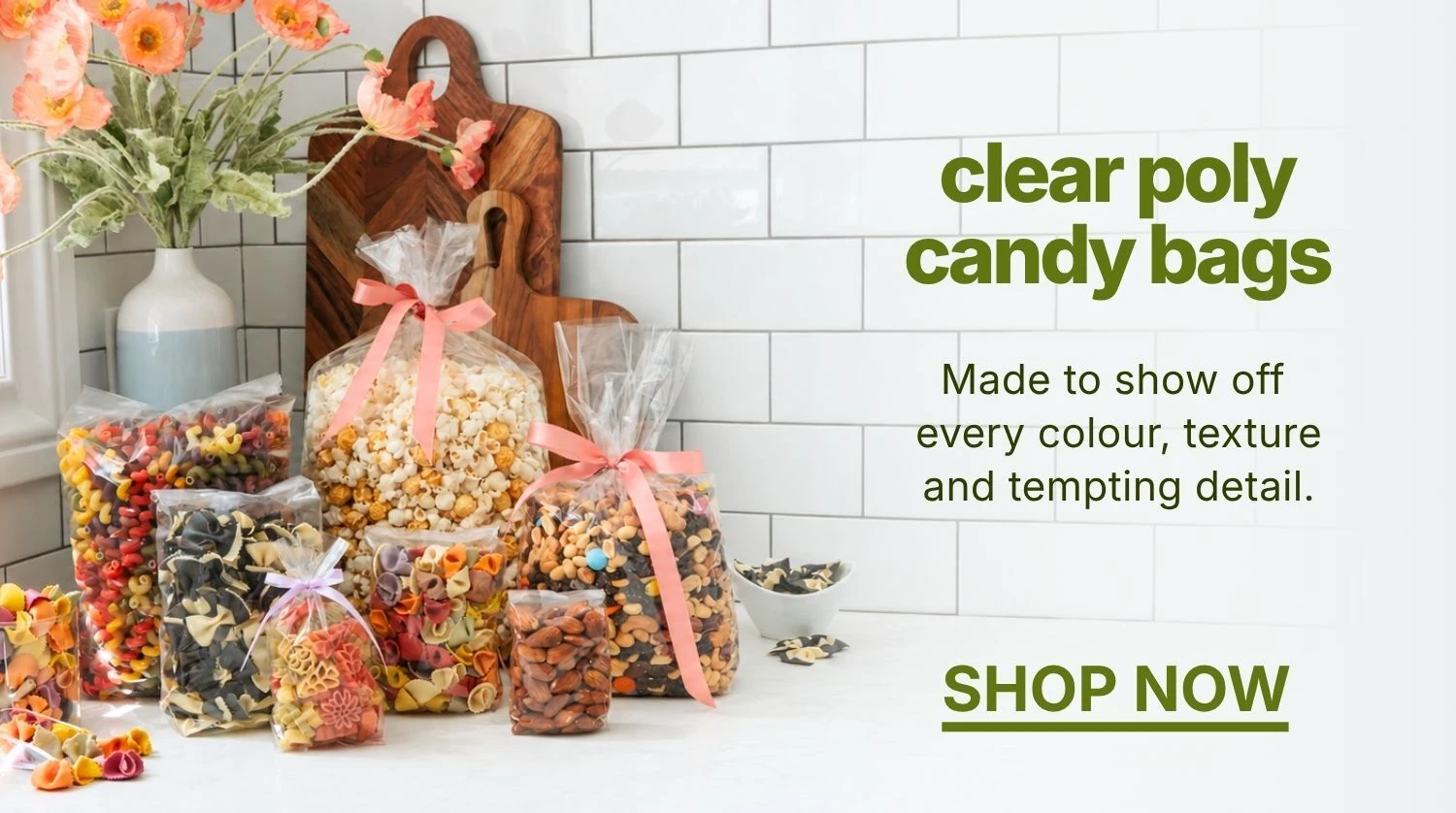 clear poly candy bags