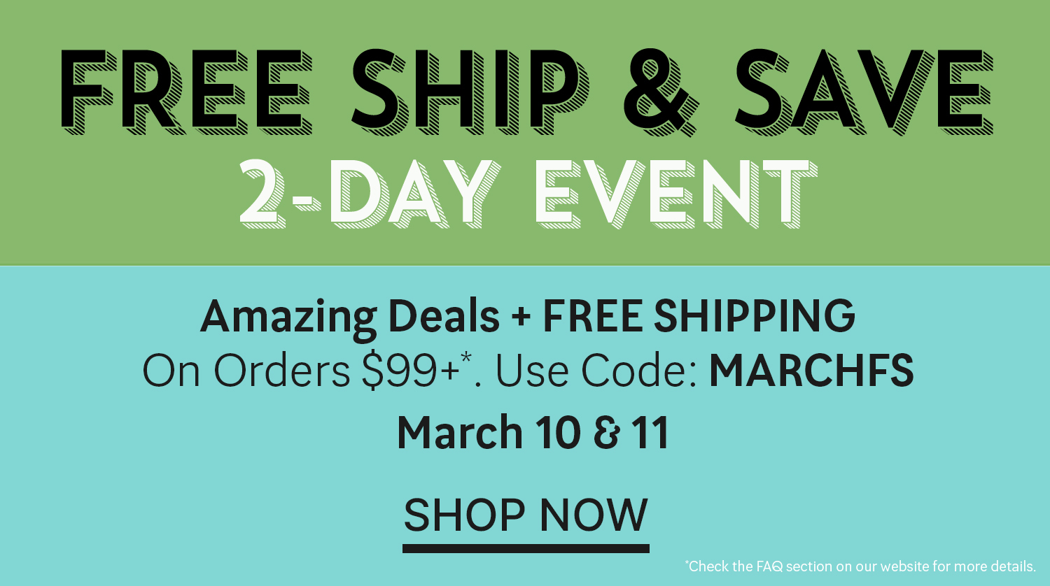 Free Ship & Save Event 