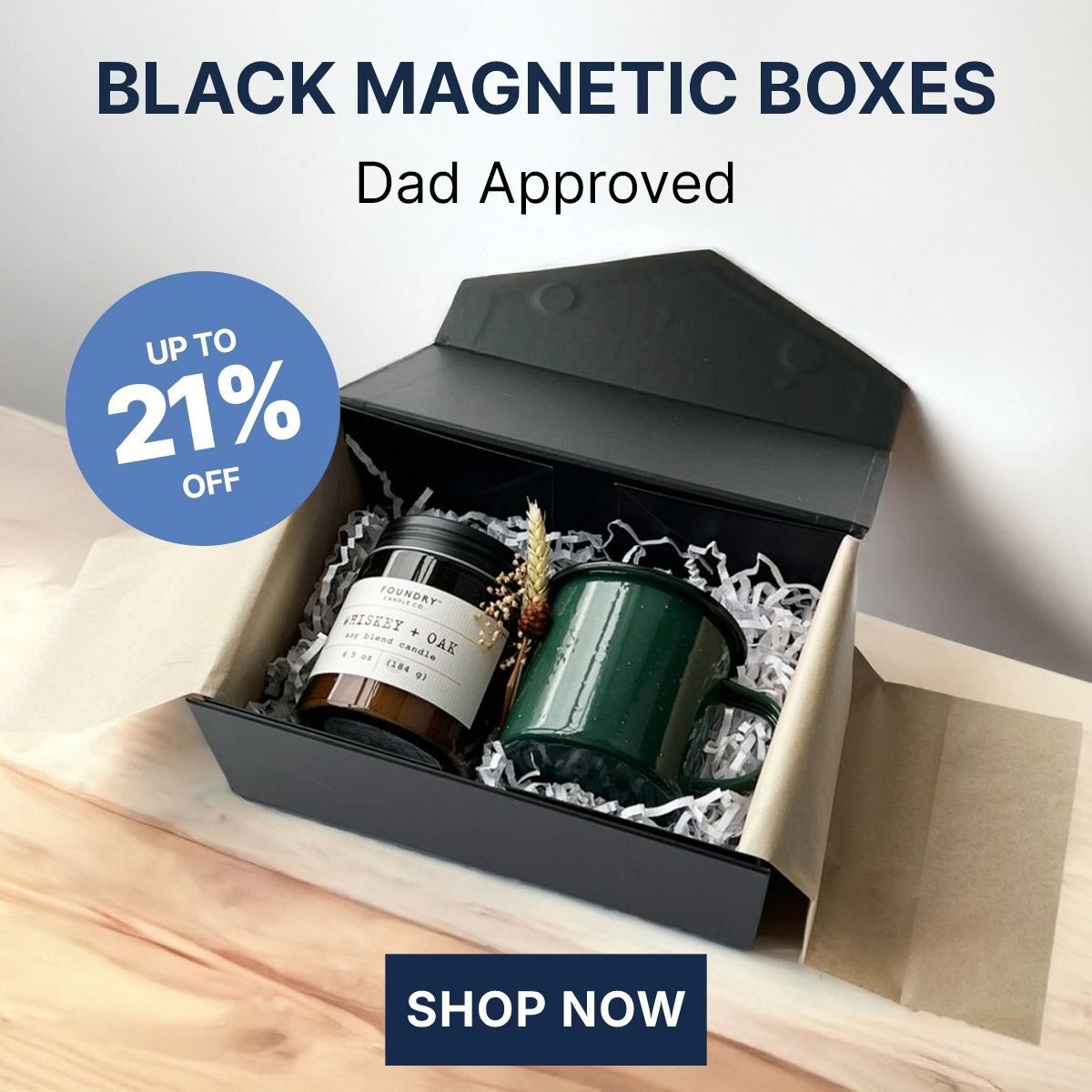 BLACK MAGNETIC BOXES