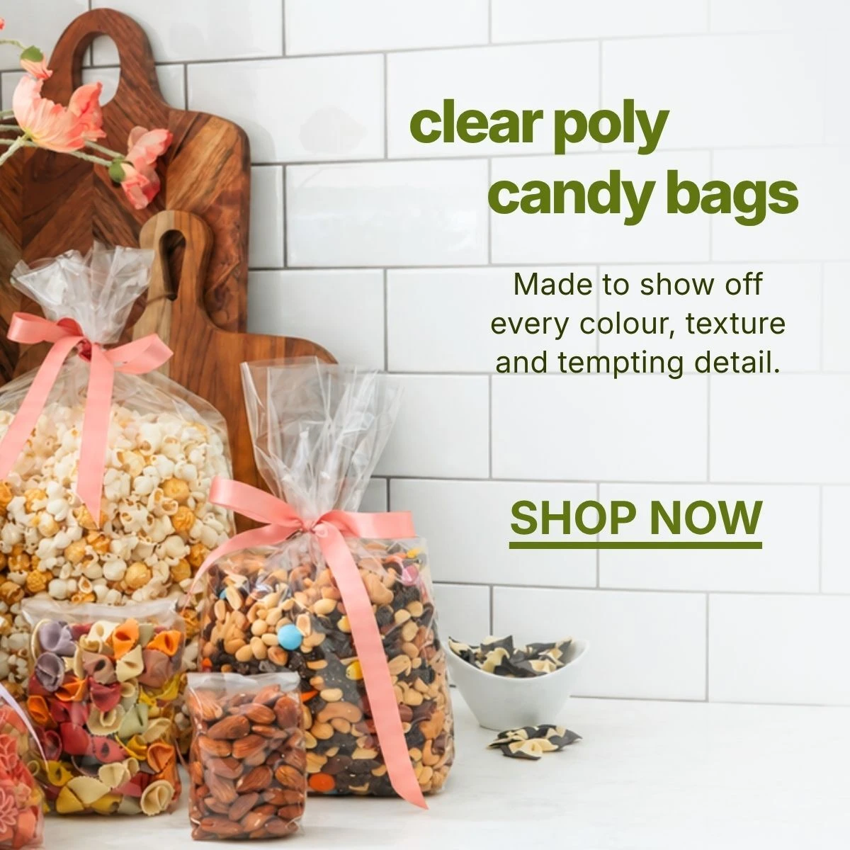 clear poly candy bags