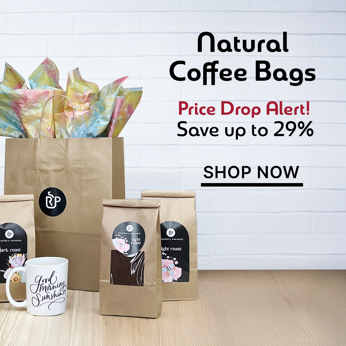 Natural Coffe Bags - Price Drop 