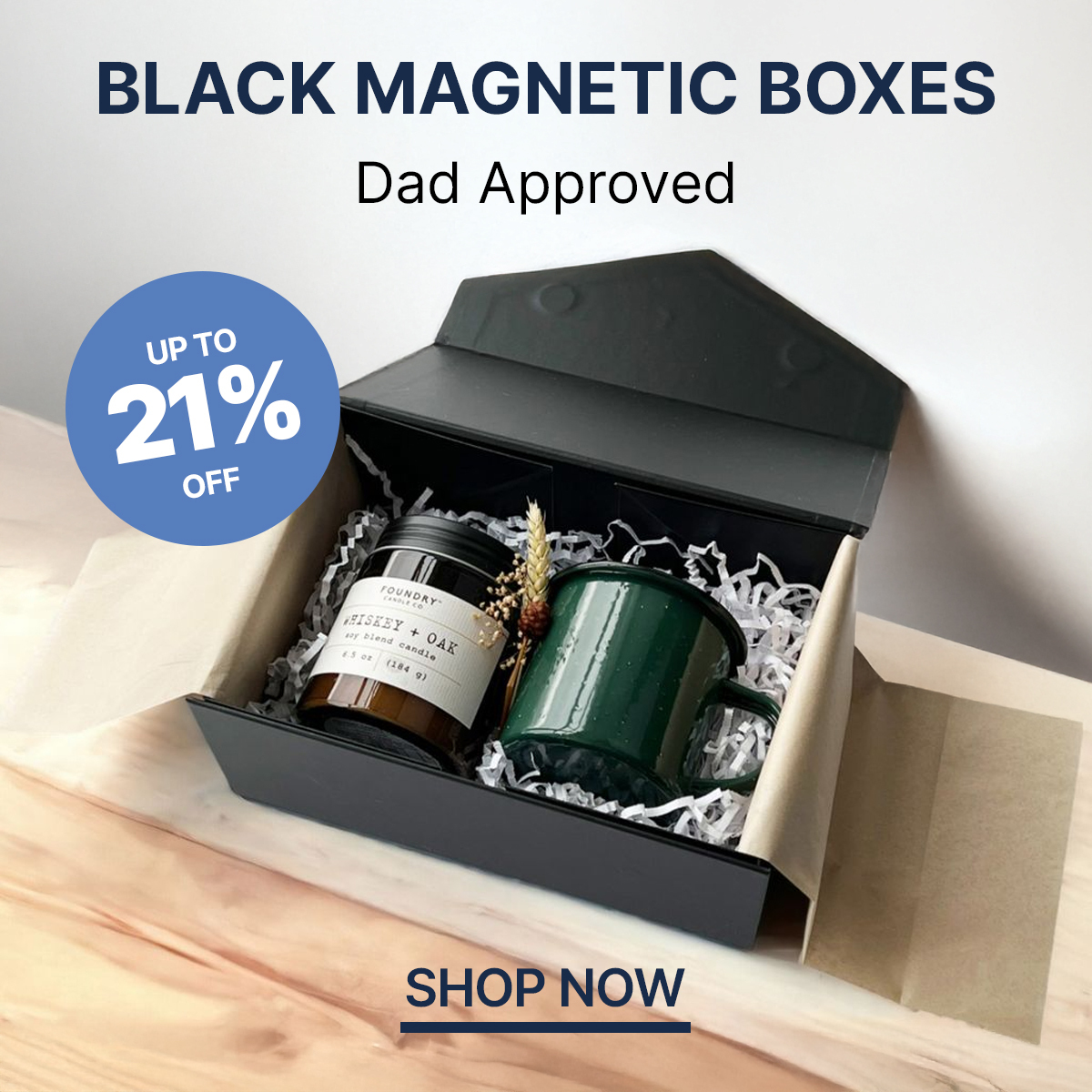 BLACK MAGNETIC BOXES