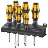 Wera 018282, 932/6 Screwdriver set Kraftform Wera: Chiseldriver and rack, 6 pieces