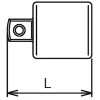 Koken 8866A, 1 Sq. Dr. Adaptor  3/4 Square Length 60mm