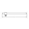 Koken 8785-700, 1 Sq. Dr. Sliding T Handle    Length 700mm