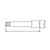 Koken 8760-400, 1 Sq. Dr. Extension Bar    Length 400mm