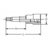Koken 4010A.60-1/2, 1/2 Sq. Dr. Bit Socket  1/2 Hex Length 60mm