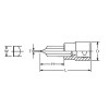 Koken 4005.60-14, 1/2 Sq. Dr. Bit Socket Slotted 2.5x14  Length 60mm