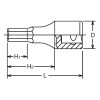 Koken 4012A.75-5/32, 1/2 Sq. Dr. Bit Socket  5/32 Hex Length 75mm