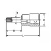 Koken 4020.120-M6, 1/2 Sq. Dr. Bit Socket XZN M6 Triple Square Length 120mm