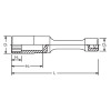 Koken 4117M.250-13, 1/2 Sq. Dr. Extension Socket  13mm 6 point Length 250mm
