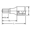 Koken 4012A.43-7/32, 1/2 Sq. Dr. Bit Socket  7/32 Hex Length 43mm