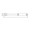 Koken 4768N-450, 1/2 Sq. Dr. Hinge Handle    Length 450mm  Metal Handle