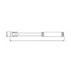 Koken 4768J-450, 1/2 Sq. Dr. Hinge Handle    Length 450mm  Plastic Handle