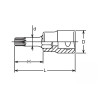 Koken 4020.140-M8, 1/2 Sq. Dr. Bit Socket XZN M8 Triple Square Length 140mm