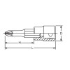 Koken 4000.60-PZ3, 1/2 Sq. Dr. Bit Socket  PZ3  Length 60mm