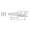 Koken 4005.60-12, 1/2 Sq. Dr. Bit Socket Slotted 2.0x12  Length 60mm