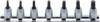 Koken RS2025/7-IP, 1/4 Sq. Dr. 7 Piece TORXplusÂ® Socket set  10IP-40IP