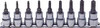 Koken RS3025/9-HOLE, 3/8 Sq. Dr. 9 Piece Tamper-Resistant TORXÂ® Bit Socket set T10H-T50H