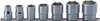 Koken RS3400W/7, 3/8 Sq. Dr. Socket set Whitworth 1/8-1/2 6 point 200mm  7 pieces