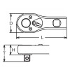 Koken 3753SMB, 3/8 Sq. Dr. Ratchet Handle  24 teeth Short Length 81mm Push Button